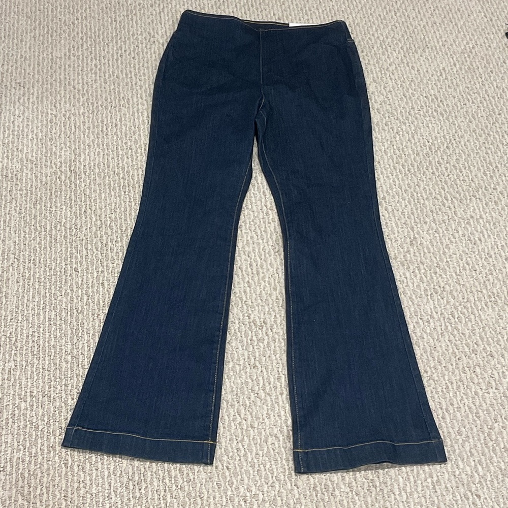INC International Concepts Dark Blue Flare Jeans